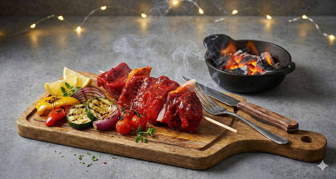 Brochette marinée de boeuf