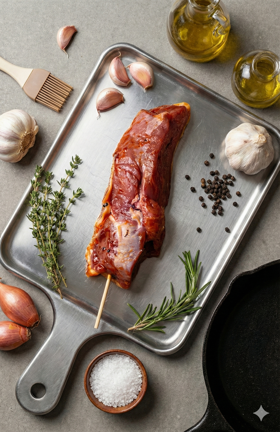 Brochette de magret canard Mariné