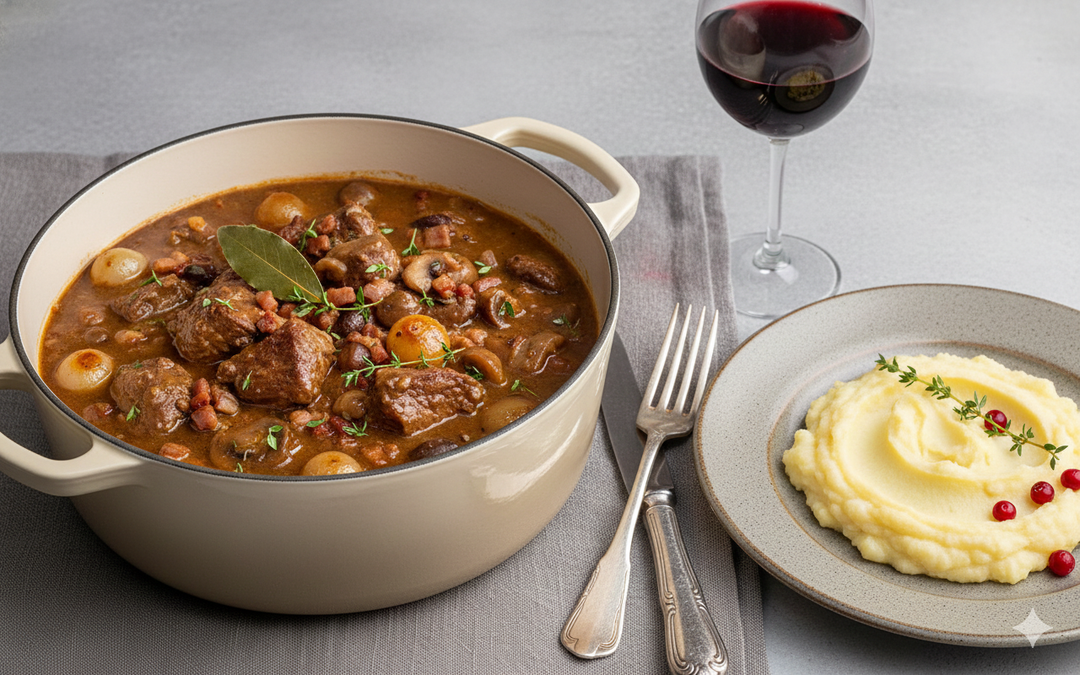 Civet de biche en sauce