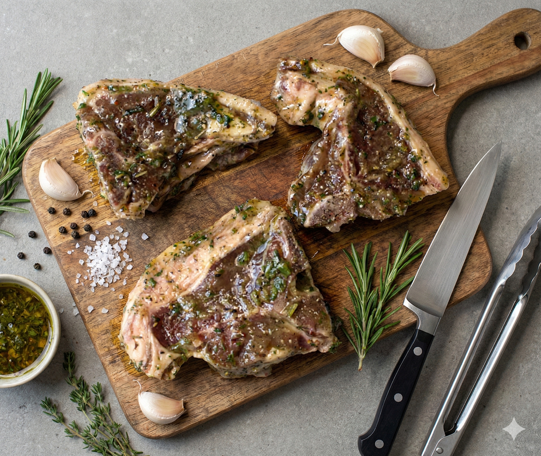Cote agneau marinée