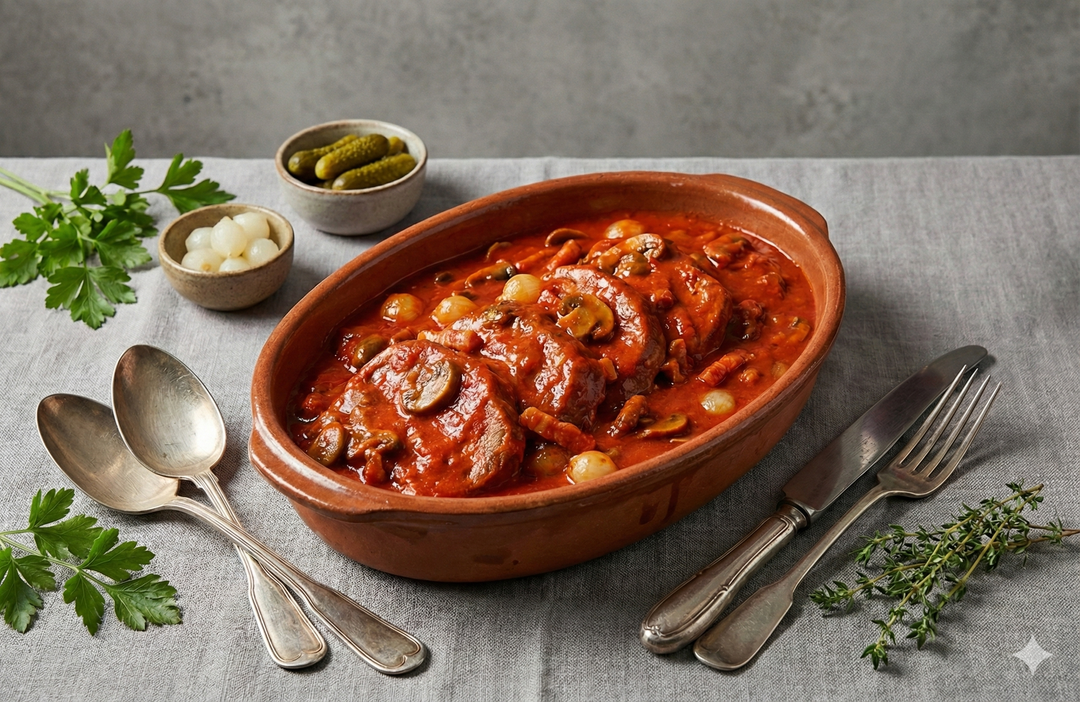 Langue de bœuf sauce madère