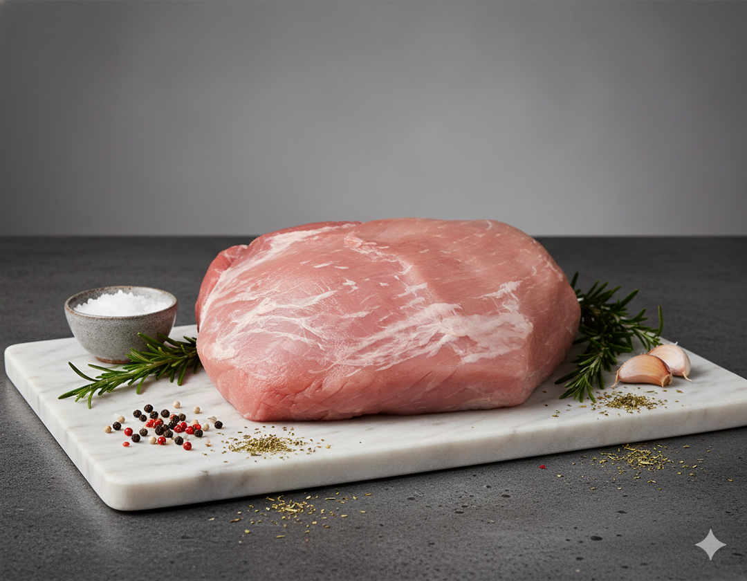 Roti de porc au jambon